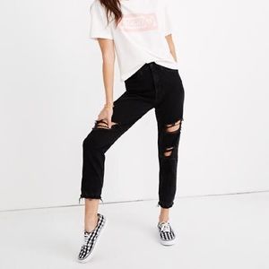 Black madewell mom jeans